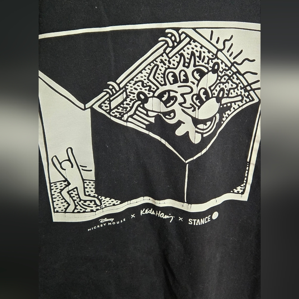 Stance x Disney Mickey Mouse Keith Haring Longsleeve T Shirt - Picture 4 of 8